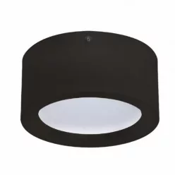   Horoz Sandra 15 W-os ø180 mm fekete színű kerek natúr fehér mennyezeti lámpa