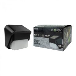   EcoLight Napelemes fali lámpa RGB+ natúr fehér beépített alkonykapcsolóval SOE-6