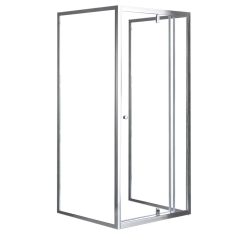   Flexi 80x90 cm wall mounted asymmetric shower cubicle without shower tray