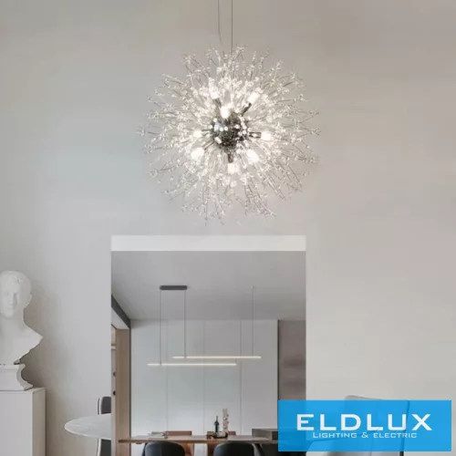 UNIVERSO Kristály függeszték 9xG9 Max60W IP20 króm ∅500mm