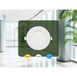   LED beépített panel 6W / PR / SMD / 3000K - 4000K - 6000K / WH - LPL131
