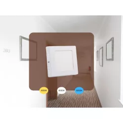   LED panel falon kívüli 6W / PSSF / SMD / 3000K - 4000K - 6000K / WH - LPL431