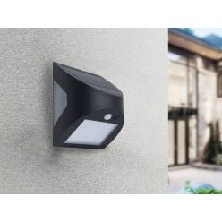 LED fekete fali napelemes lámpa 3W / 3000K / 4000K - LS025