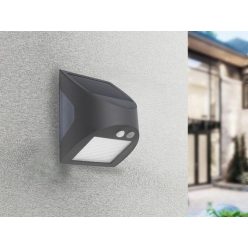 LED szürke fali napelemes lámpa 3W / 3000K / 4000K - LS225