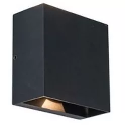   LUTEC 5104003012 GEMINI Modern Kültéri Fali Lámpa Fekete LED IP44