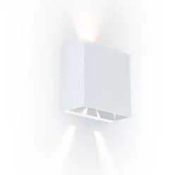   LUTEC 5104003032 GEMINI Modern Kültéri Fali Lámpa Fehér LED IP44