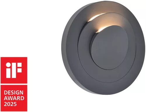 LUTEC 5137701118 MOOV Modern Kültéri Fali Lámpa Szürke LED IP44