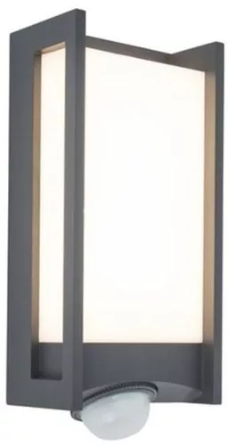 LUTEC 5193002118 QUBO Fali Lámpa Mozgásérzékelővel Antracit LED IP44