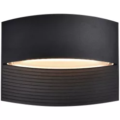   LUTEC 5193201012 LOTUS Modern Kültéri Fali Lámpa Fekete LED IP44