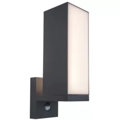   LUTEC 5193811118 CUBA Fali Lámpa Mozgásérzékelővel Antracit LED IP44