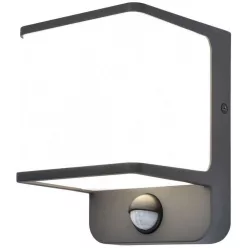  LUTEC 5197011125 DOBLO Fali Lámpa Mozgásérzékelővel Szürke LED IP44