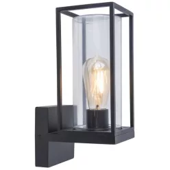   LUTEC 5288801012 FLAIR Klasszikus Kültéri Fali Lámpa Fekete E27 IP44