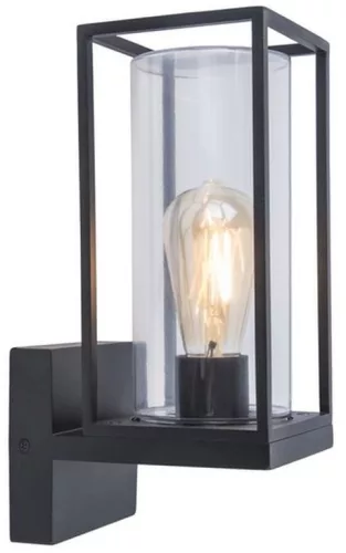 LUTEC 5288801012 FLAIR Klasszikus Kültéri Fali Lámpa Fekete E27 IP44