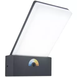   LUTEC 5289001118 PANO Fali Lámpa Mozgásérzékelővel Antracit LED IP44