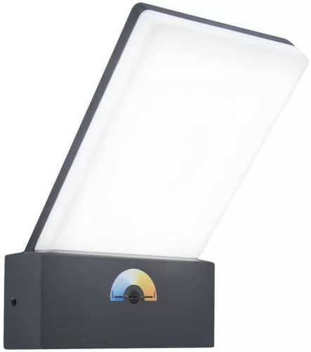 LUTEC 5289001118 PANO Fali Lámpa Mozgásérzékelővel Antracit LED IP44