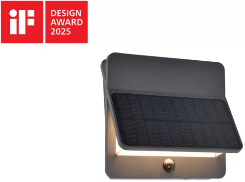 LUTEC 6915401118 ALETA Fali Lámpa Mozgásérzékelővel Szürke LED IP44