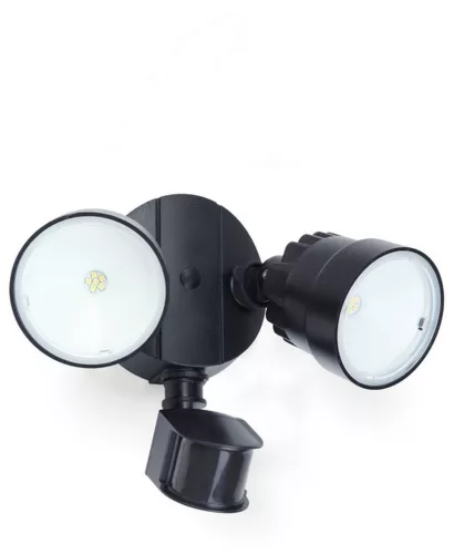 LUTEC 7622104330 SHRIMP Fali Lámpa Mozgásérzékelővel Fekete LED IP44
