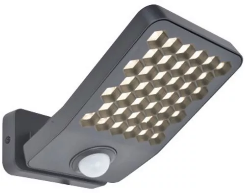 LUTEC 7801602118 ATLANTIS Fali Lámpa Mozgásérzékelővel Szürke LED IP44
