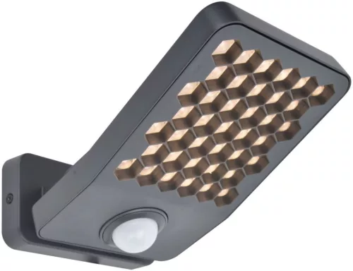 LUTEC 7801607118 ATLANTIS Fali Lámpa Mozgásérzékelővel Szürke LED IP44