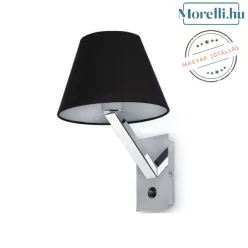fali lámpa króm színű vázzal és fém testtel beltéri használatra maxlight-5103w-bl - moretti.hu