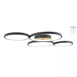 mennyezeti lámpa fekete színű vázzal és alumínium testtel beltéri használatra maxlight-c0200 - moretti.hu