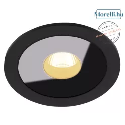 fürdőszobai beépíthető lámpa fekete színű vázzal és fém testtel beltéri használatra maxlight-h0088 - moretti.hu