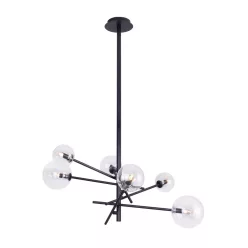függesztett lámpa fekete színű vázzal és fém testtel beltéri használatra maxlight-p0395 - moretti.hu
