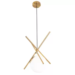 függesztett lámpa bronz színű vázzal és fém testtel beltéri használatra maxlight-p0403 - moretti.hu
