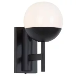 fali lámpa fekete színű vázzal és fém testtel beltéri használatra maxlight-w0255 - moretti.hu