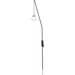 fali lámpa fekete színű vázzal és fém testtel beltéri használatra maxlight-w0269 - moretti.hu