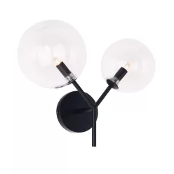 fali lámpa fekete színű vázzal és fém testtel beltéri használatra maxlight-w0277 - moretti.hu