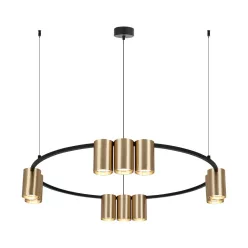   MILAGRO ML0375 GENESIS Modern Led Függesztett Lámpa Fekete, Arany GU10 IP20