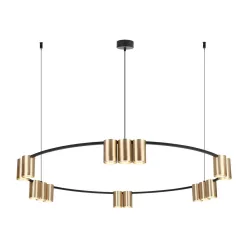   MILAGRO ML0378 GENESIS Modern Led Függesztett Lámpa Fekete, Arany GU10 IP20