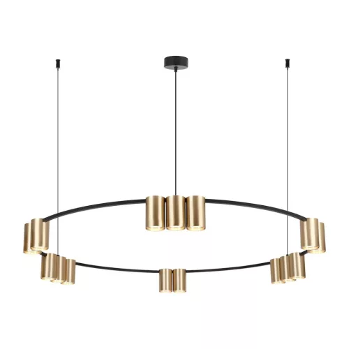 MILAGRO ML0378 GENESIS Modern Led Függesztett Lámpa Fekete, Arany GU10 IP20