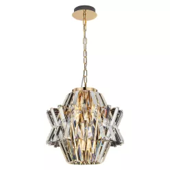   MILAGRO ML0399 CROWN Kristály Függesztett Lámpa Arany E14 IP20