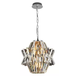   MILAGRO ML0400 CROWN Kristály Függesztett Lámpa Króm E14 IP20
