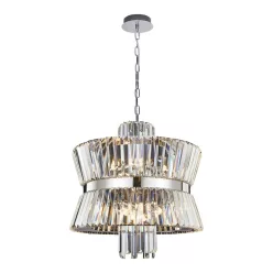   MILAGRO ML0406 AURELIA Kristály Függesztett Lámpa Króm E14 IP20