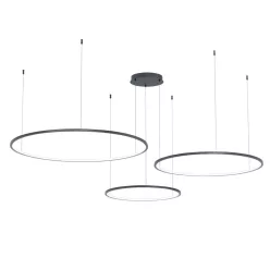   MILAGRO ML0846 SATURNO Modern Led Függesztett Lámpa Fekete LED IP20