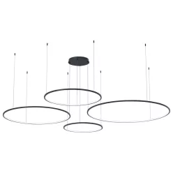   MILAGRO ML0848 SATURNO Modern Led Függesztett Lámpa Fekete LED IP20