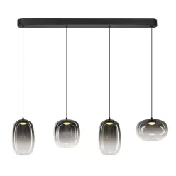   MILAGRO ML1407 VASO Többágú Függesztett Lámpa Fekete LED IP20