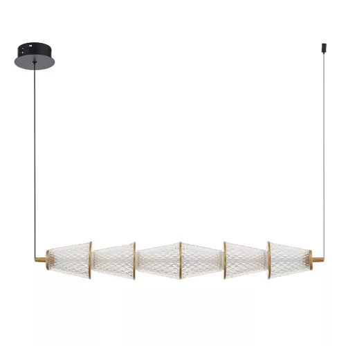 MILAGRO ML1821 SANSA Modern Led Függesztett Lámpa Fekete, Sárgaréz LED IP20