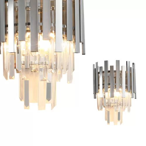 MILAGRO ML5995 ASPEN Kristály Fali Lámpa Króm E14 IP20