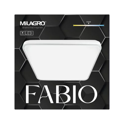 MILAGRO ML7934 FABIO Négyzetes Mennyezeti Lámpa Fehér LED IP20