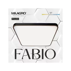   MILAGRO ML7935 FABIO Négyzetes Mennyezeti Lámpa Fekete LED IP20
