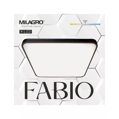 MILAGRO ML7935 FABIO Négyzetes Mennyezeti Lámpa Fekete LED IP20