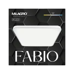   MILAGRO ML7936 FABIO Négyzetes Mennyezeti Lámpa Fehér LED IP20