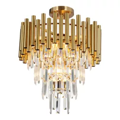   MILAGRO ML8806 MADISON Kristály Mennyezeti Lámpa Arany E14 IP20