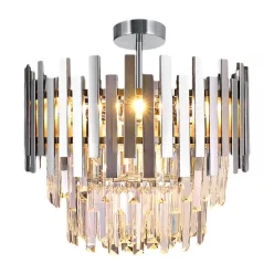   MILAGRO ML8809 ASPEN Kristály Mennyezeti Lámpa Ezüst E14 IP20