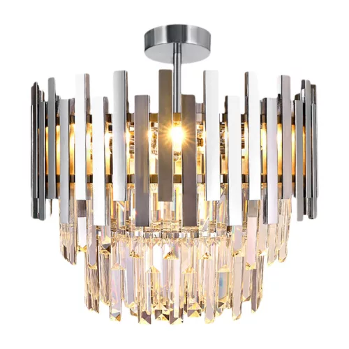 MILAGRO ML8809 ASPEN Kristály Mennyezeti Lámpa Ezüst E14 IP20