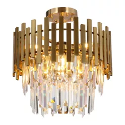   MILAGRO ML8810 ASPEN Kristály Mennyezeti Lámpa Arany E14 IP20